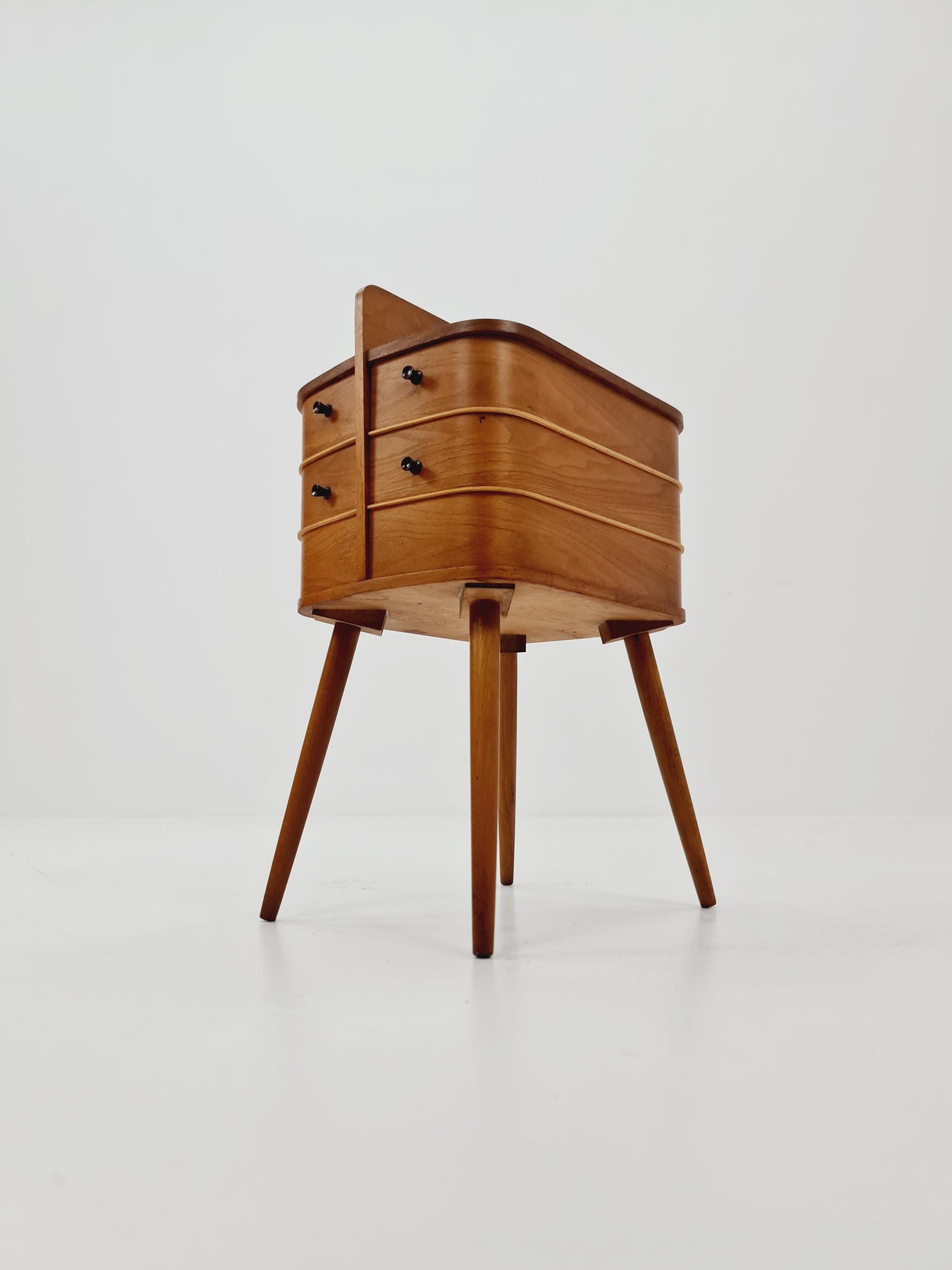 Vintage teak sweing table/ side table cabinet, 1960s