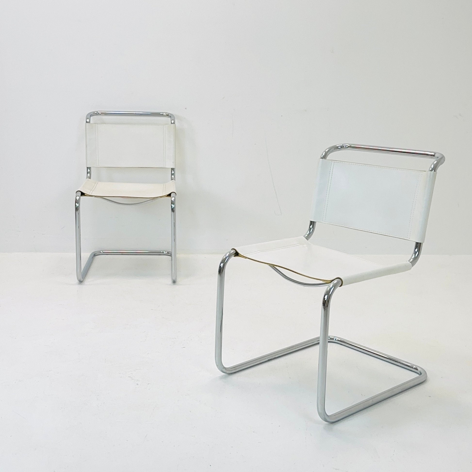 set of 2 Mid-Century Bauhaus S33 Chair by Mart Stam of Italy 1980s