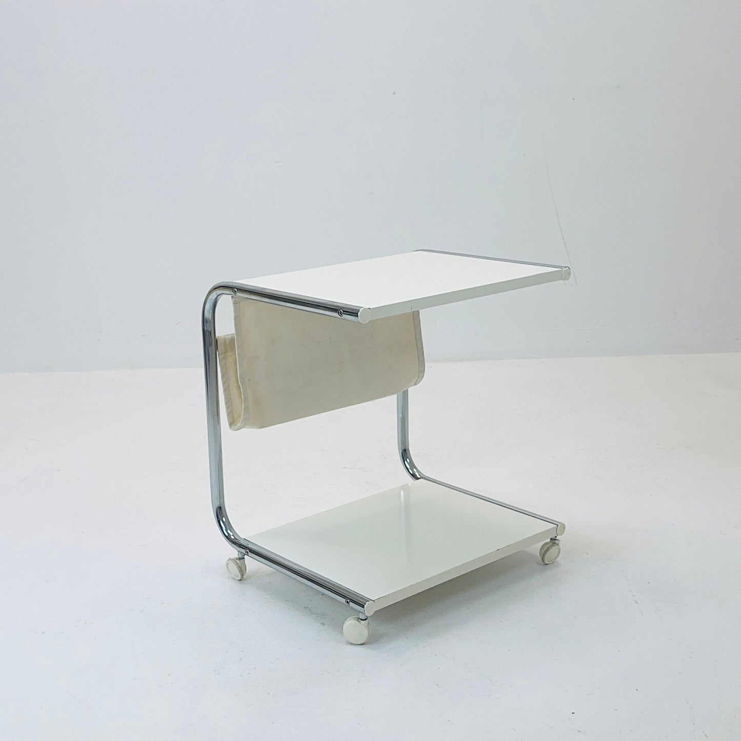 Mid century side table - on rolls by Thomas Jelinek for IKEA Sweden 1980s