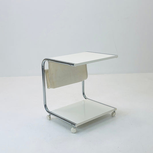 Mid century side table - on rolls by Thomas Jelinek for IKEA Sweden 1980s