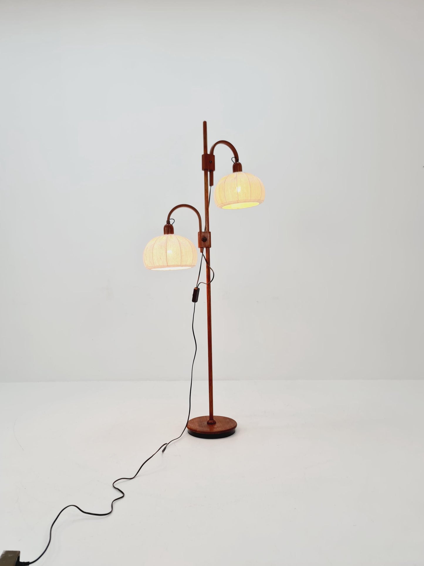 Vintage Danish Teak floor lamp by DOMUS 1970s