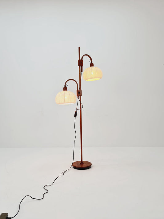 Vintage Danish Teak floor lamp by DOMUS 1970s