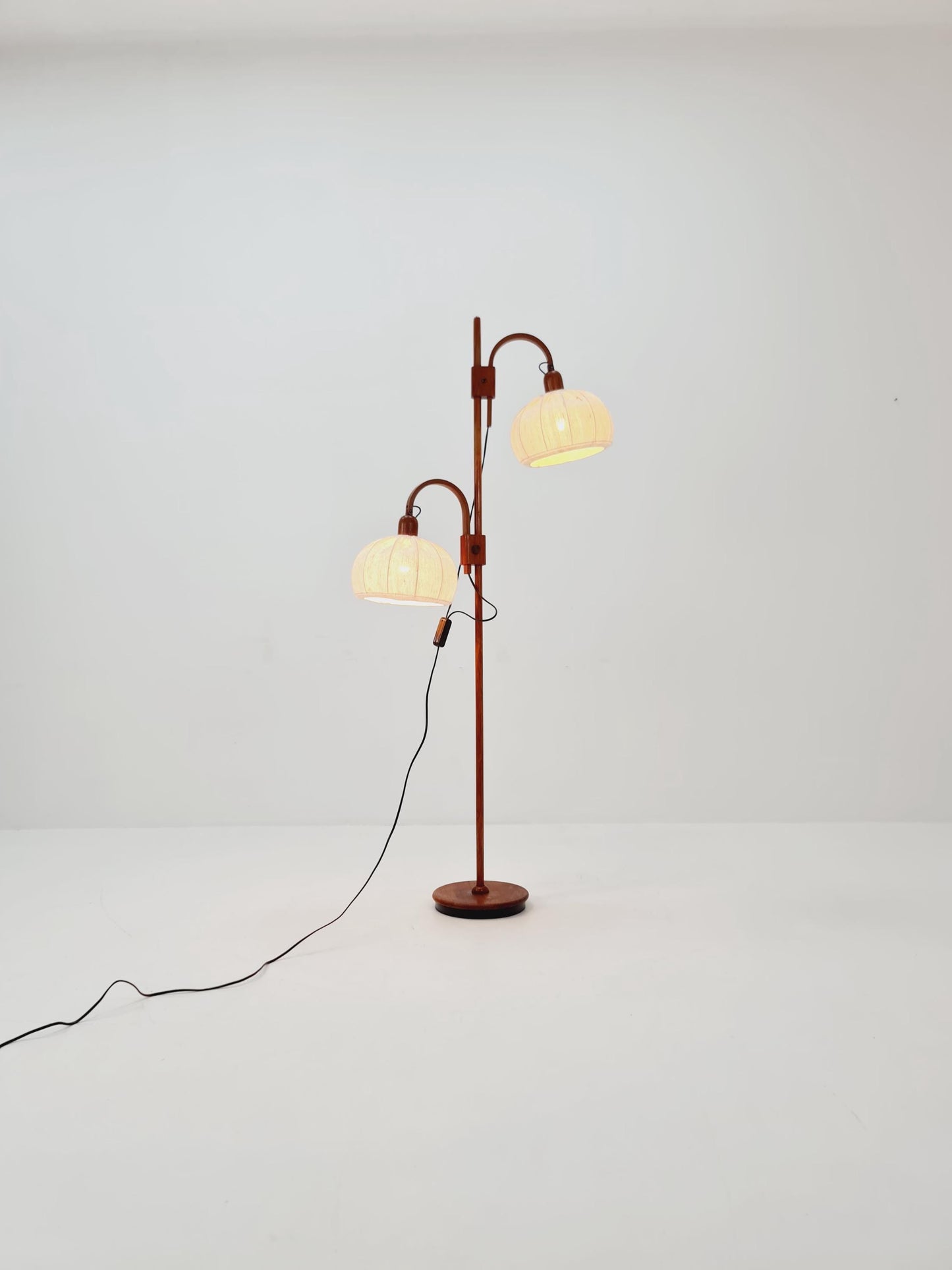 Vintage Danish Teak floor lamp by DOMUS 1970s