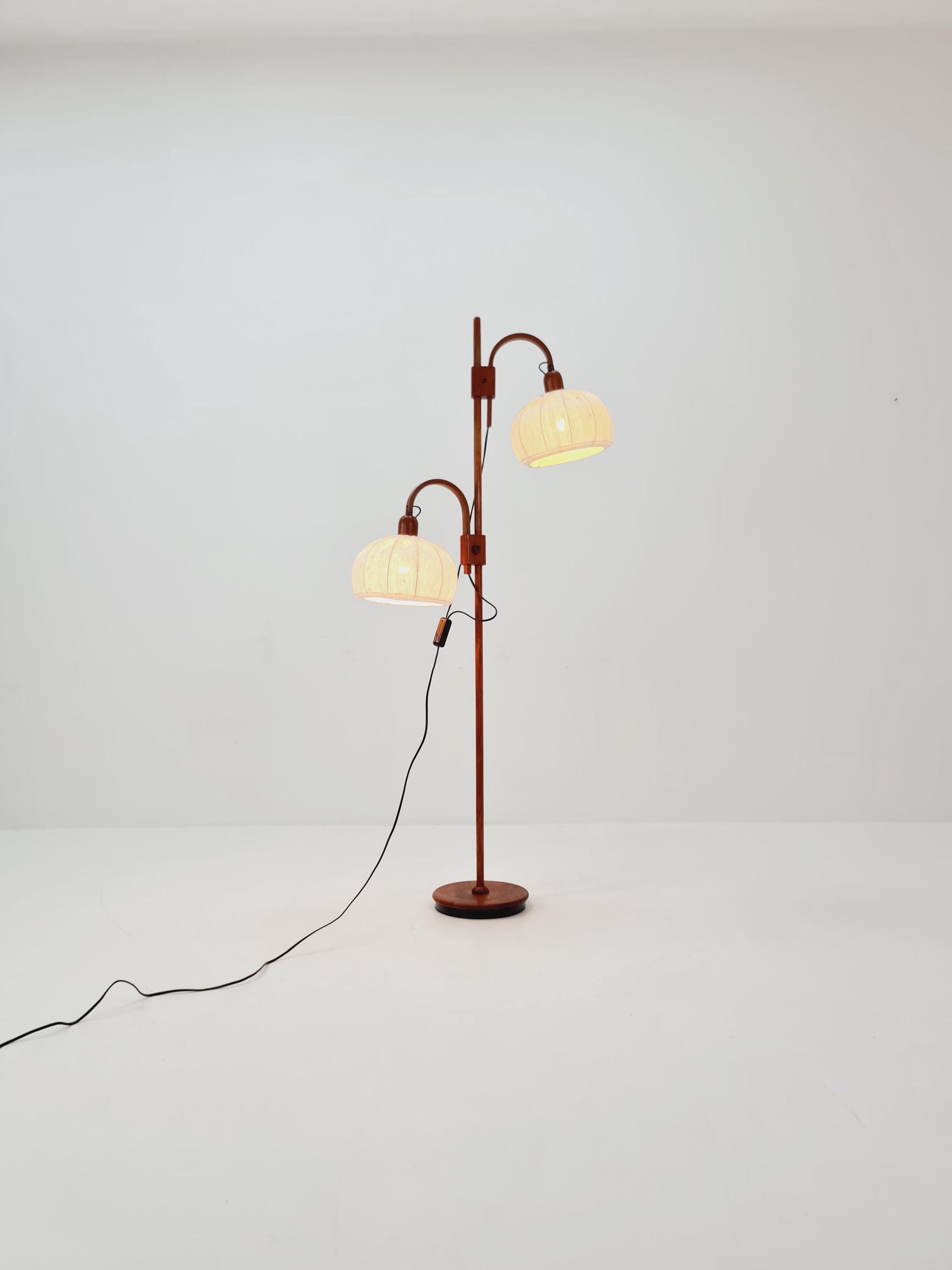 Vintage Danish Teak floor lamp by DOMUS 1970s