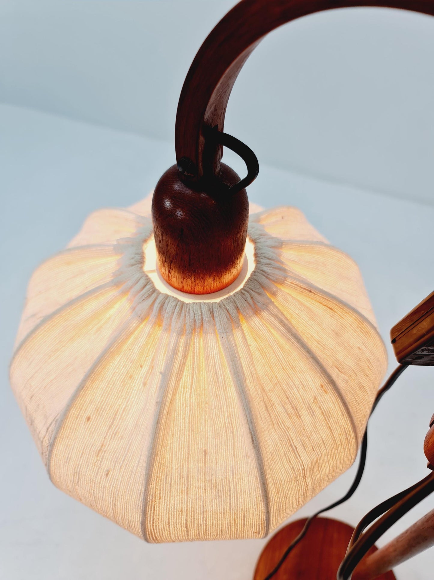 Vintage Danish Teak floor lamp by DOMUS 1970s