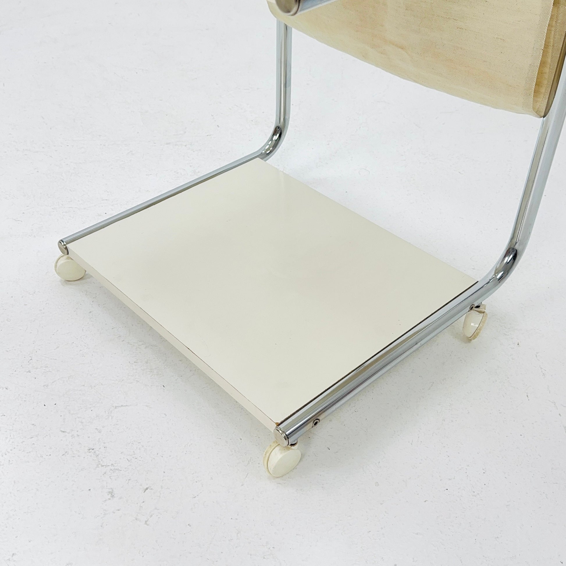 Mid century side table - on rolls by Thomas Jelinek for IKEA Sweden 1980s