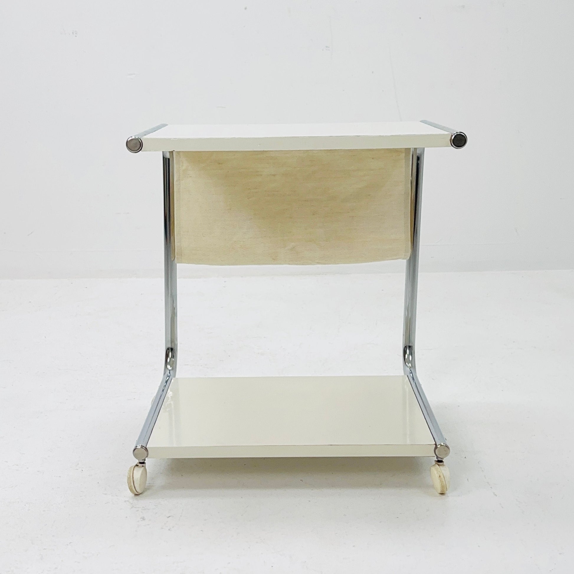 Mid century side table - on rolls by Thomas Jelinek for IKEA Sweden 1980s