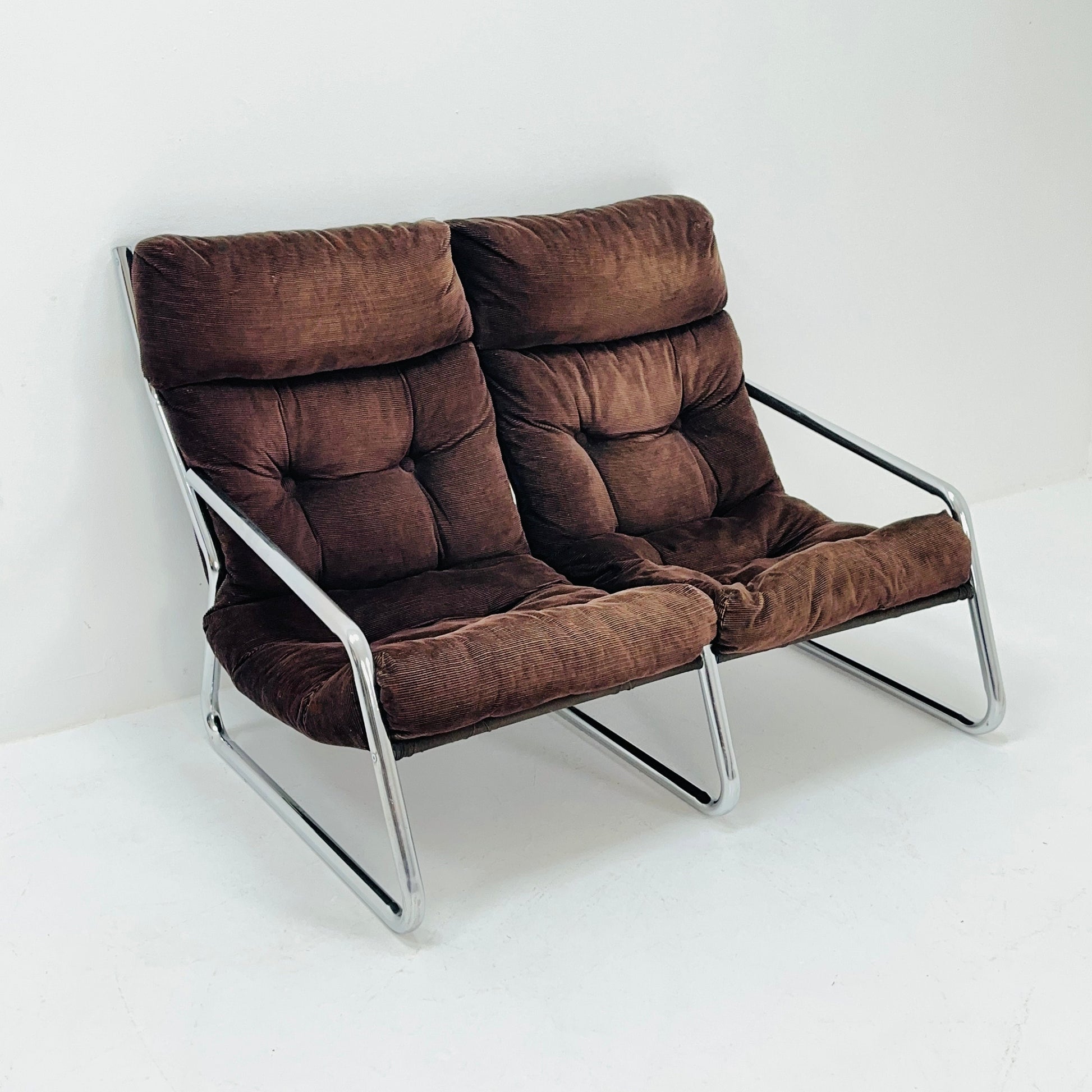 Mid century 2 seats sofa By Gillis Lundgren for Ikea Sweden 1970s