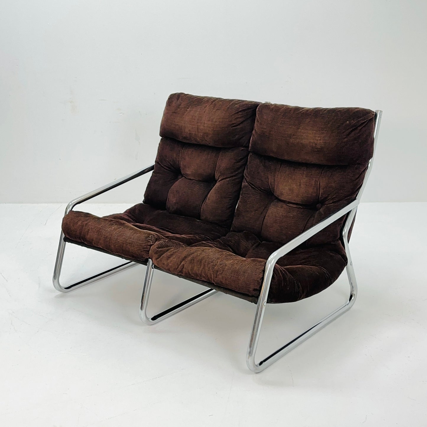 Mid century 2 seats sofa By Gillis Lundgren for Ikea Sweden 1970s
