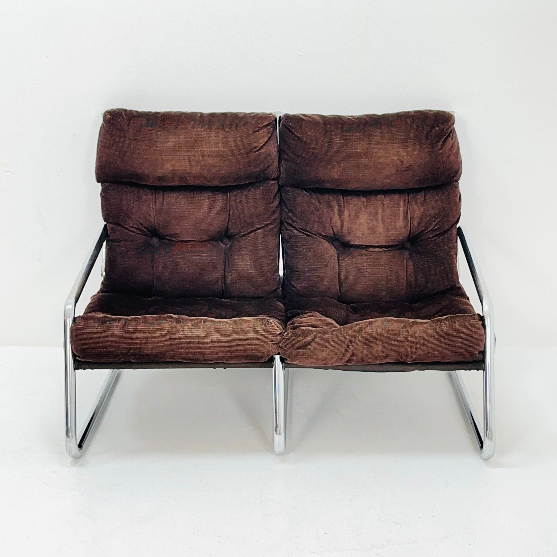 Mid century 2 seats sofa By Gillis Lundgren for Ikea Sweden 1970s