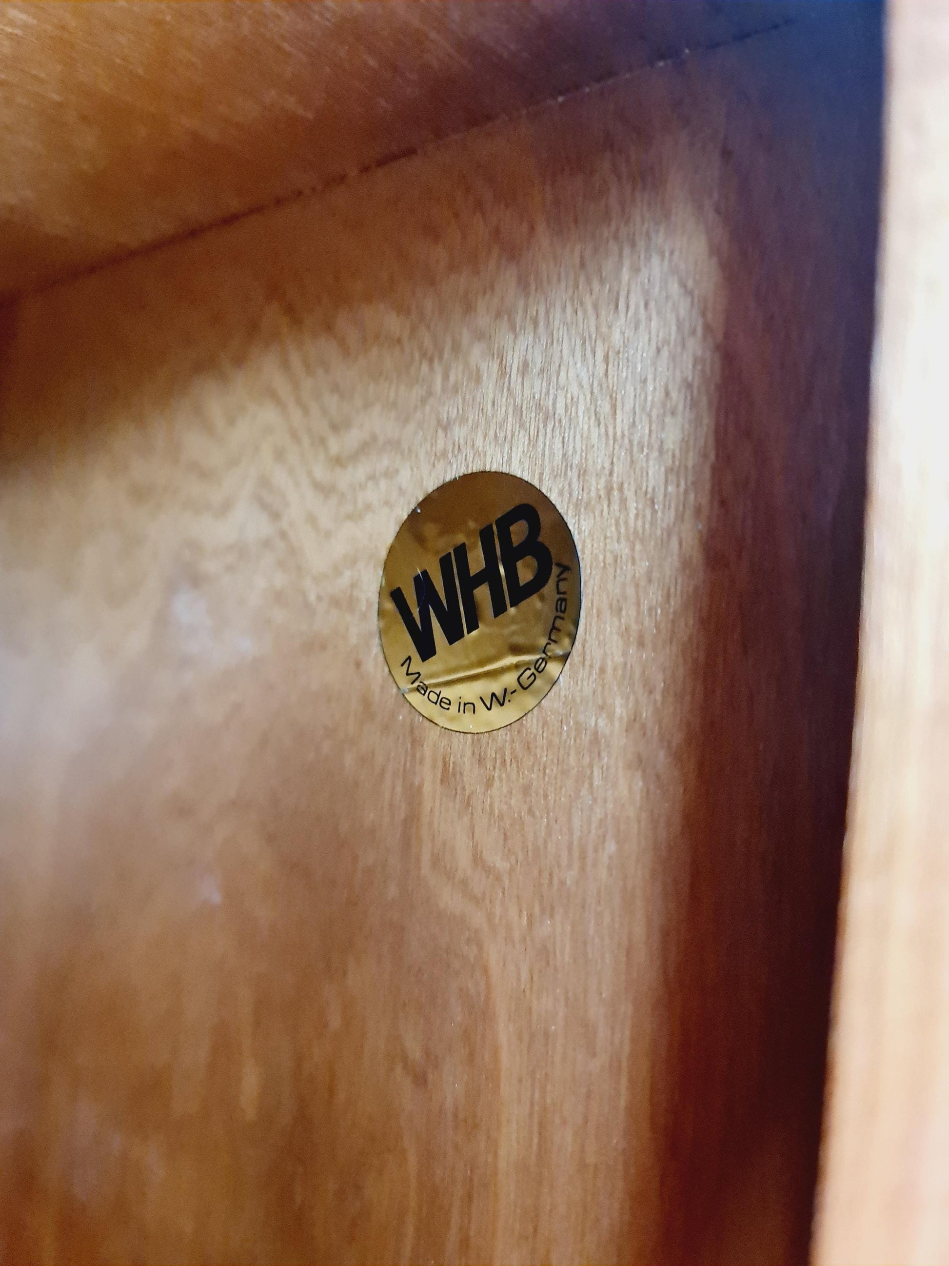 Free standing String shelf-system, bookcase with cabinet teak by WHB Germany, 1950s