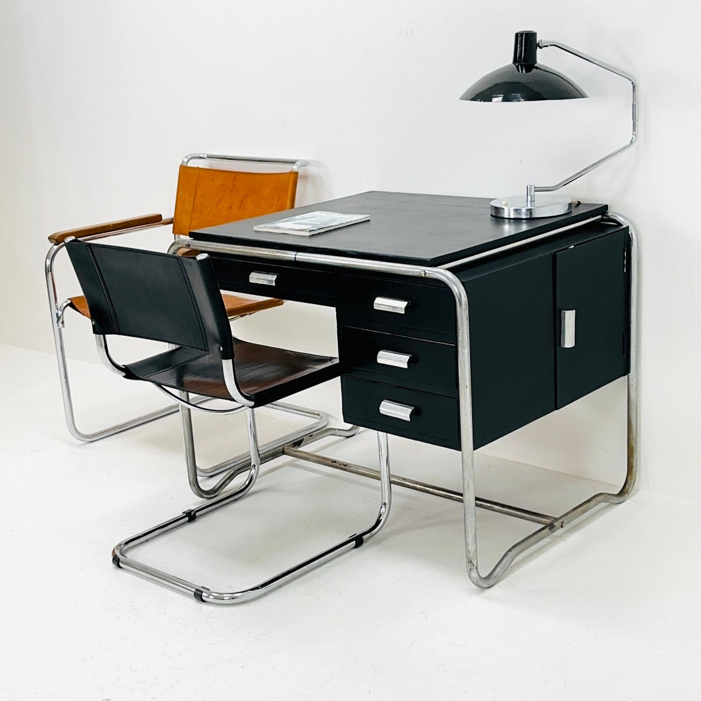 Mid century Bauhaus Tublar desk for mart stam & Marcel Brauer by Thonet 1930s