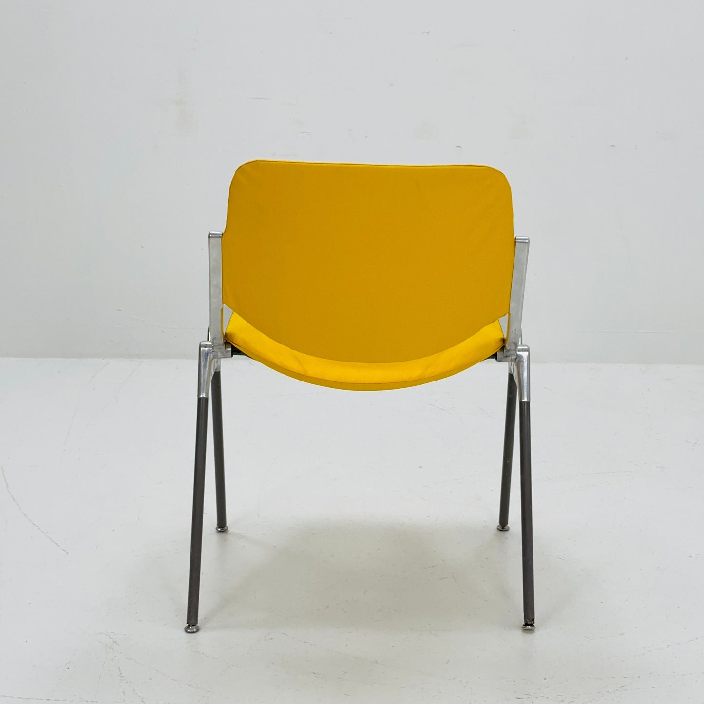 1/6 Mid century Stacking yellow fabric chair by Giancarlo Piretti for Anomima Castelli ,Italy 1960s