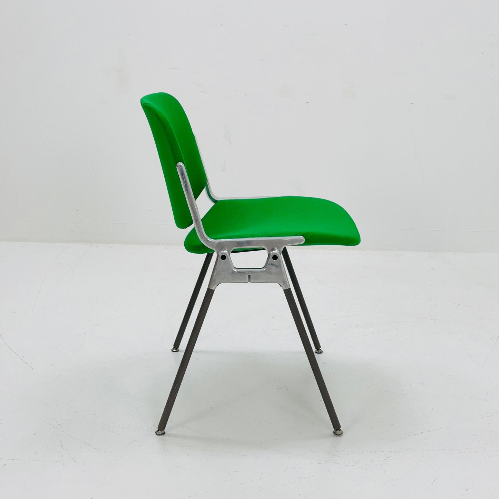 1/6 Mid century Stacking Green fabric chair by Giancarlo Piretti for Anomima Castelli ,Italy 1960s