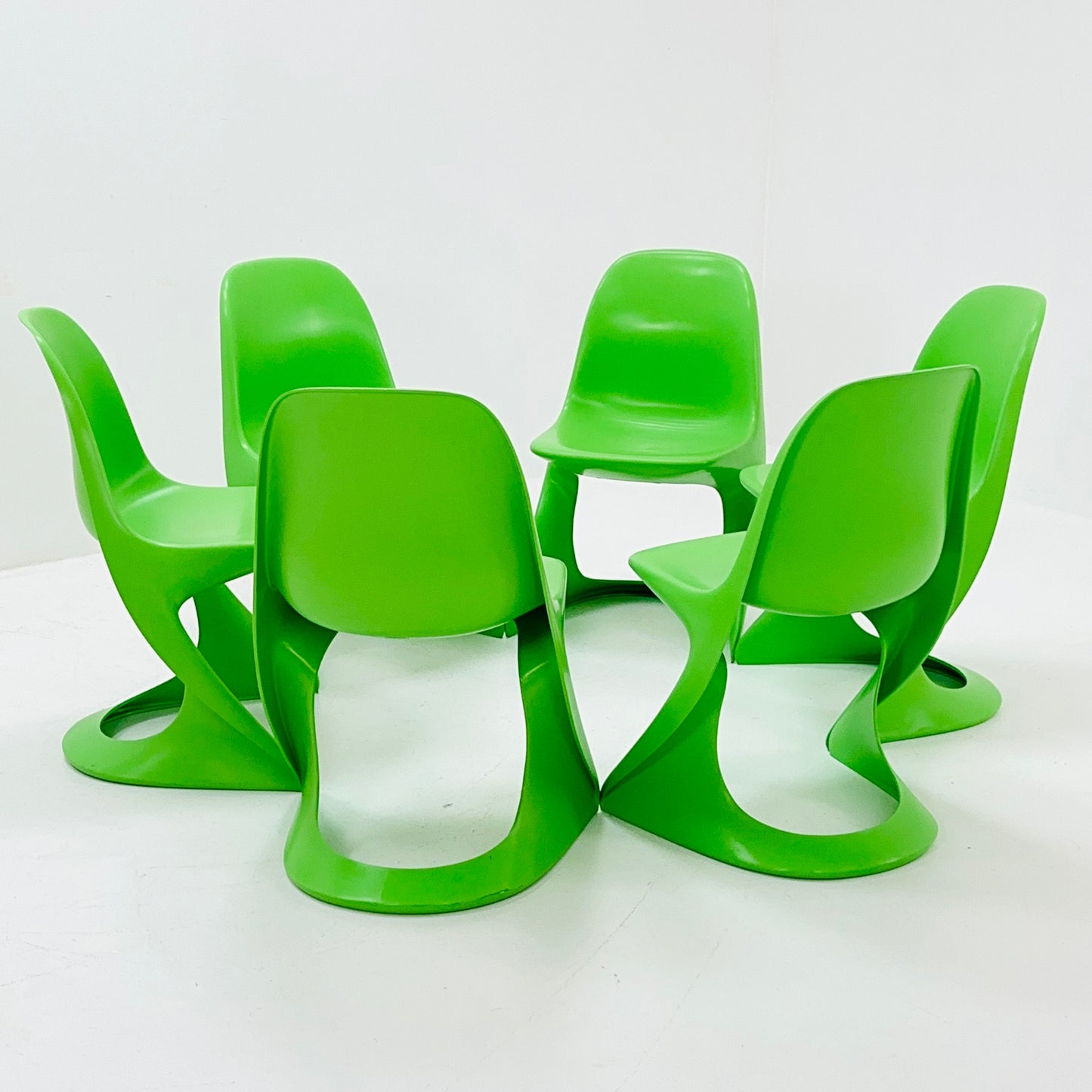 Set of 6 Space age Casalino chairs by Alexander Begge for Casala, West Germany 2007