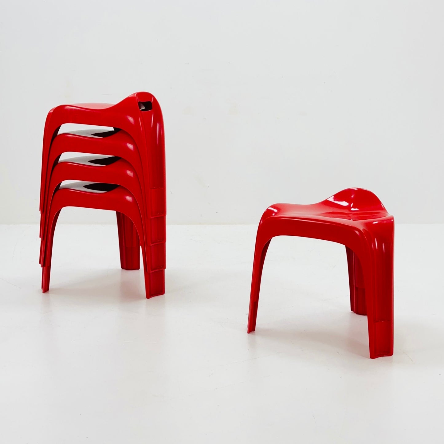 1 of 5 Mid century space age Taboret stool by Alexander Begge for Casala 1970s Germany