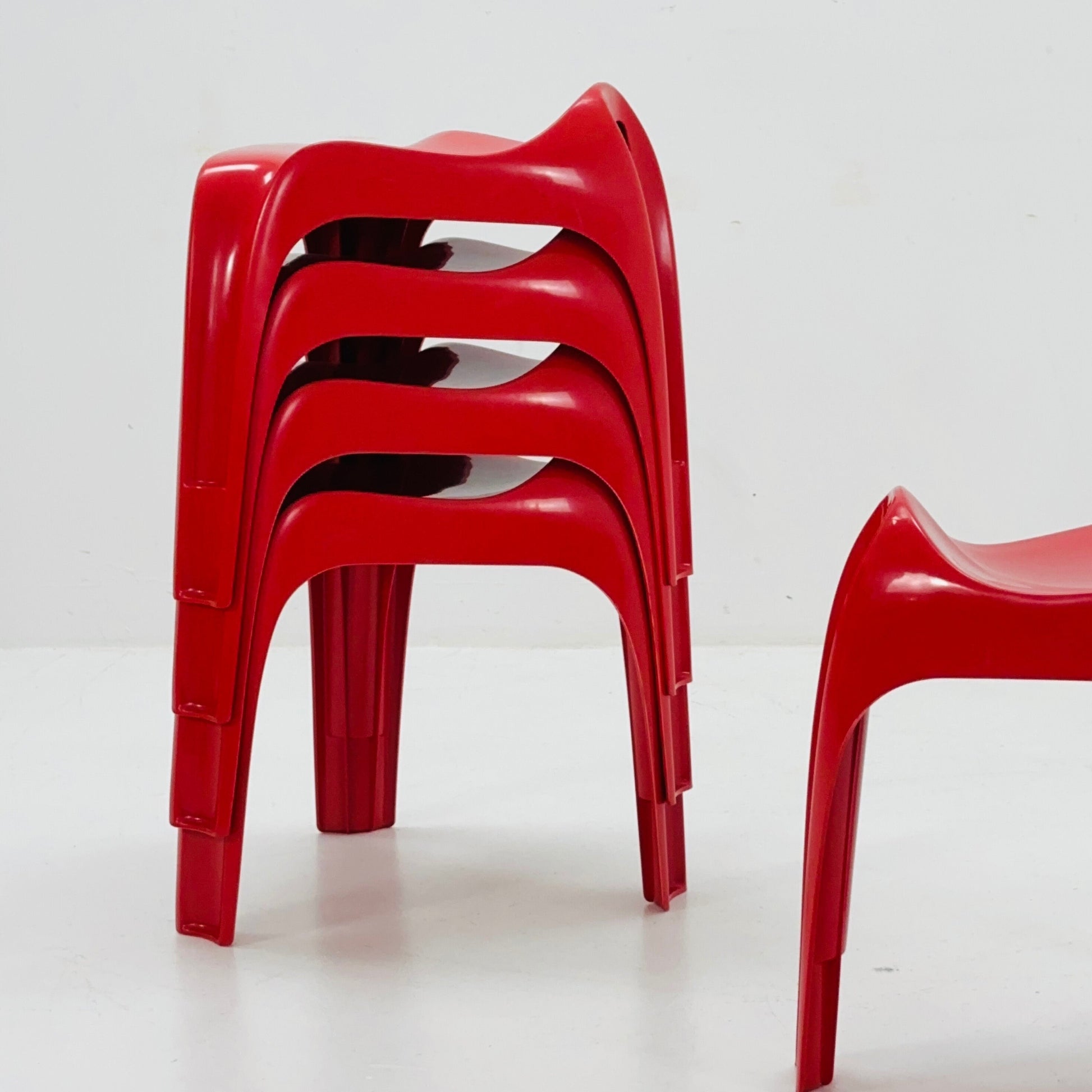 1 of 5 Mid century space age Taboret stool by Alexander Begge for Casala 1970s Germany