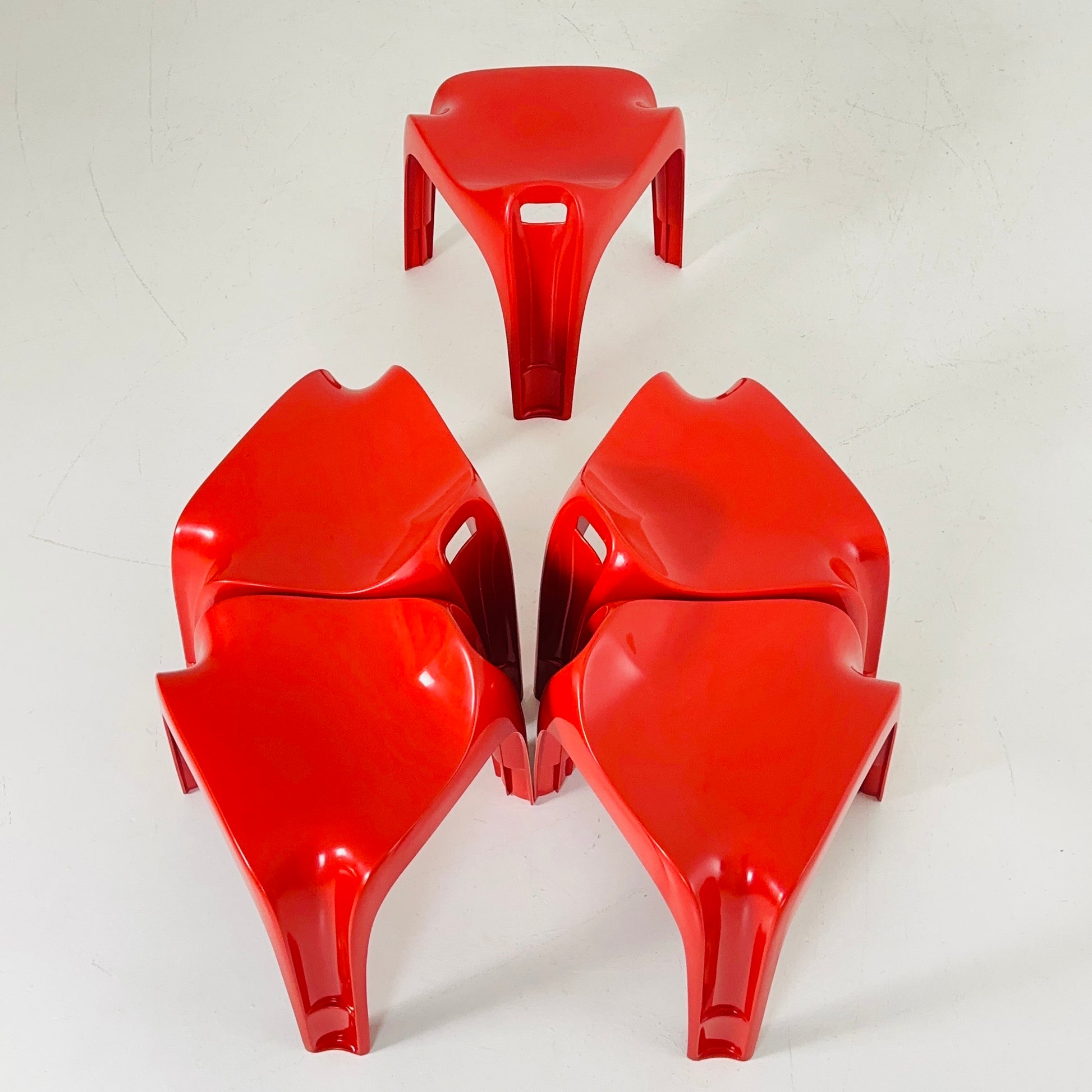 1 of 5 Mid century space age Taboret stool by Alexander Begge for Casala 1970s Germany