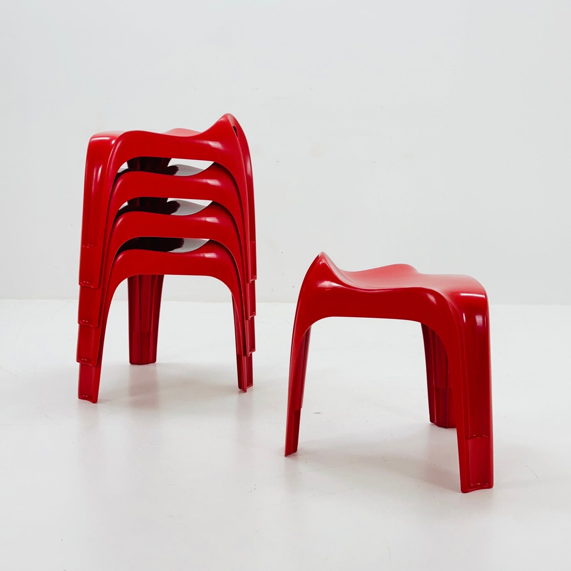 1 of 5 Mid century space age Taboret stool by Alexander Begge for Casala 1970s Germany