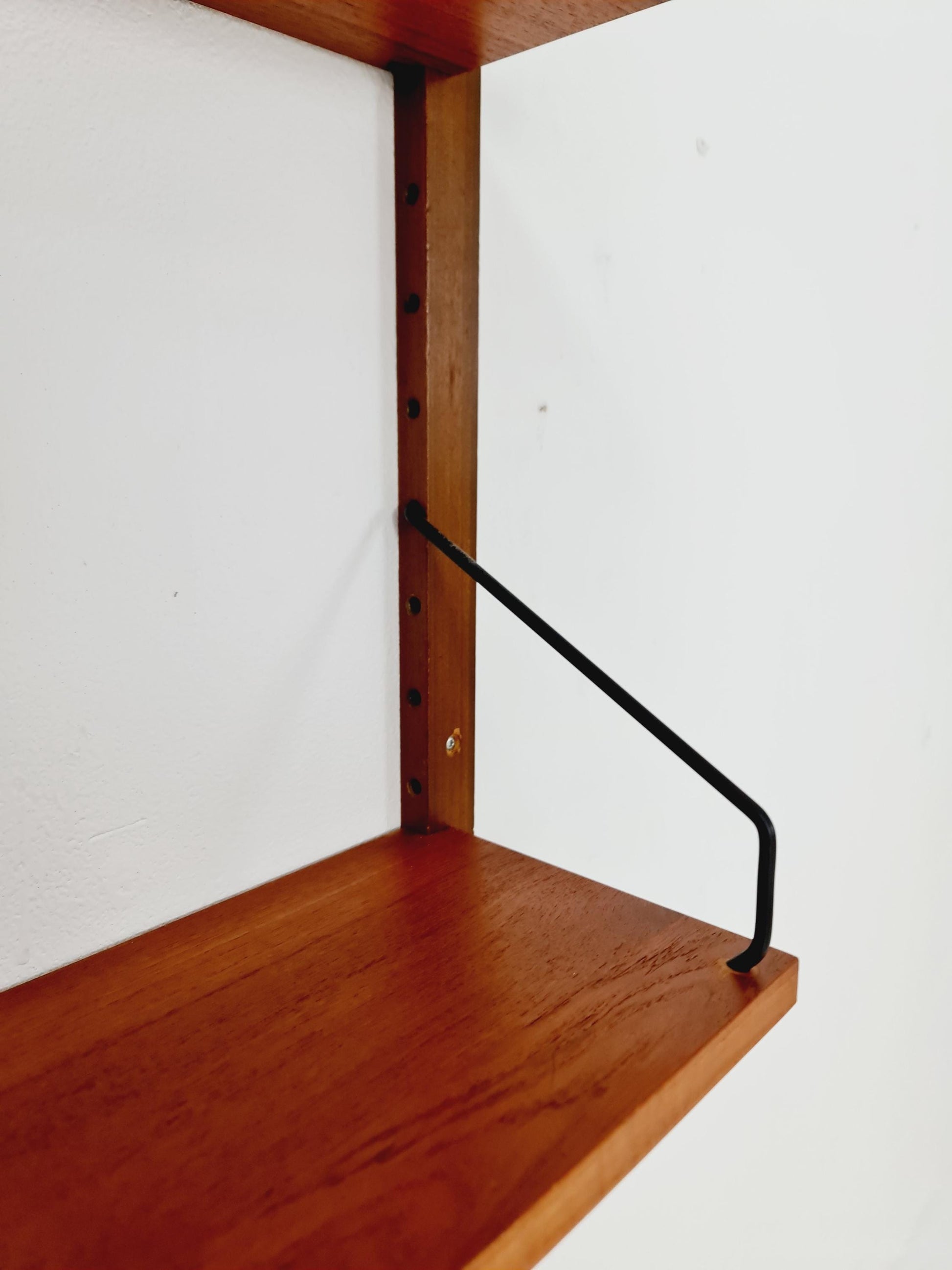 Midcentury Danish Teak Wall-Mounted Shelving Unit, by Royal for Poul Cadovius, 1960s