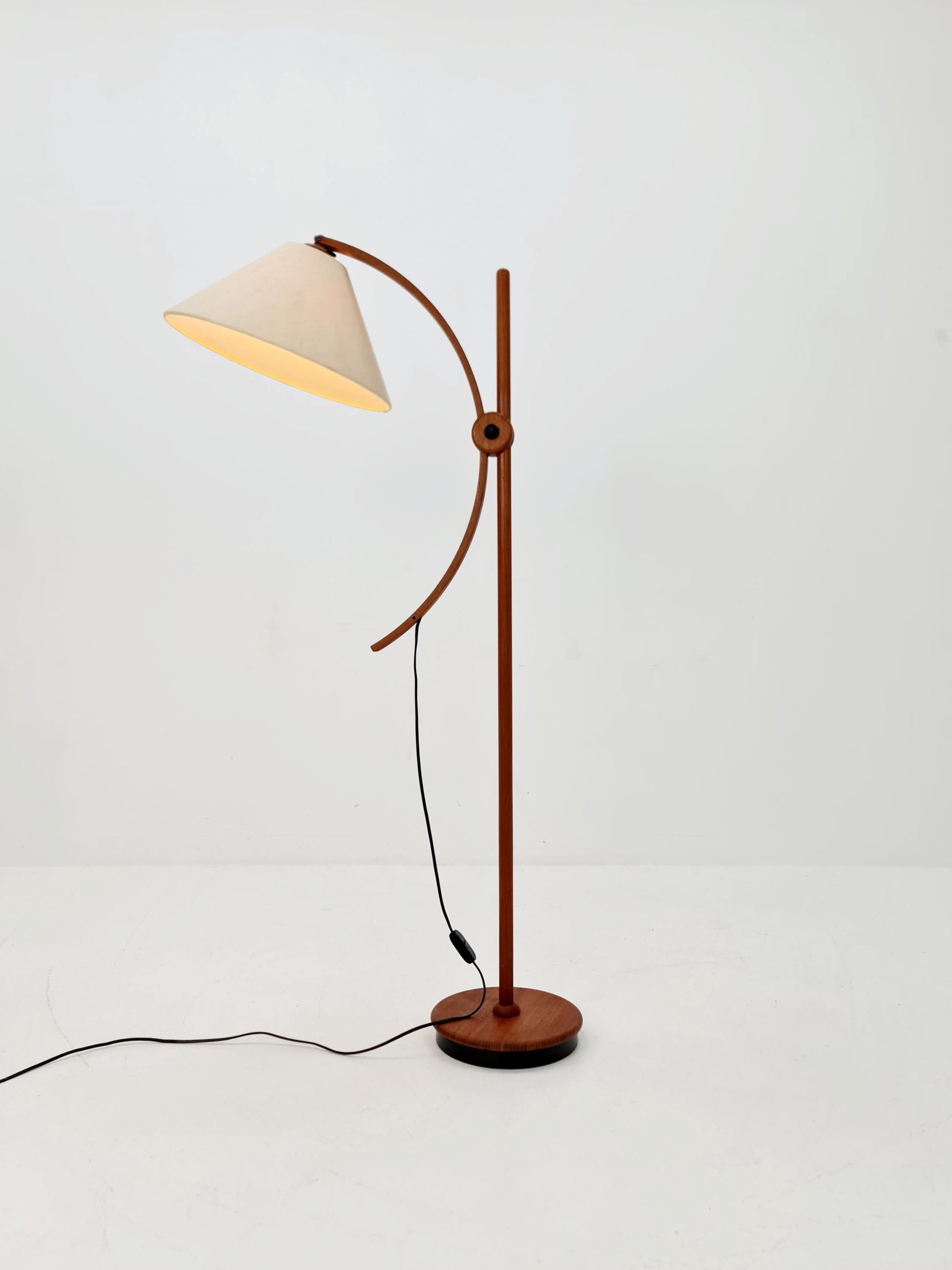 Vintage Danish Teak floor lamp by DOMUS 1970s
