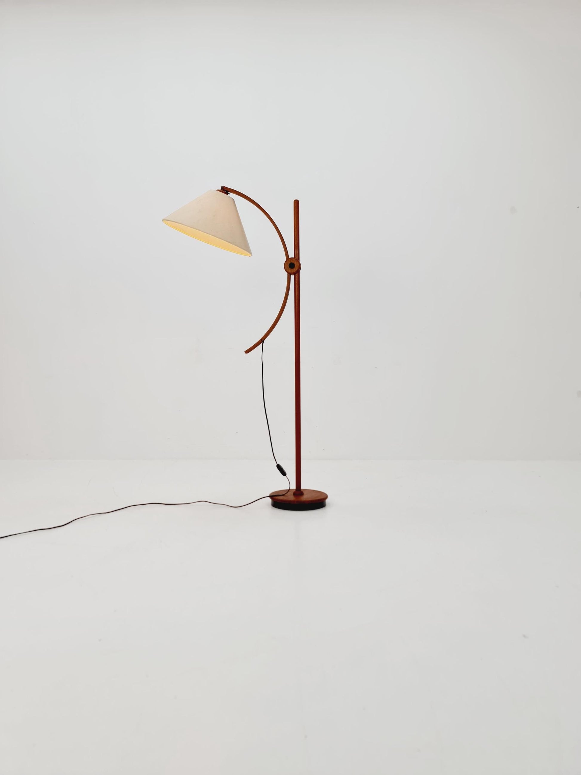 Vintage Danish Teak floor lamp by DOMUS 1970s