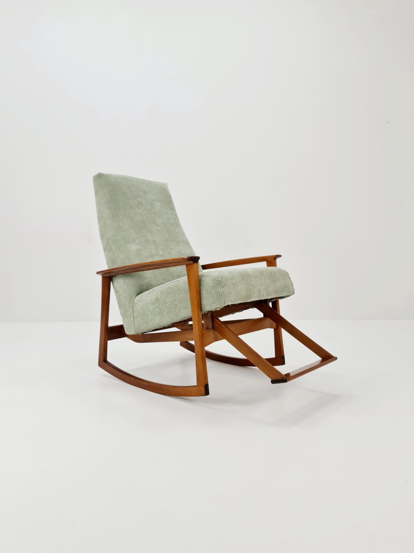 German Rocking Chair with foot Rest , 1950s