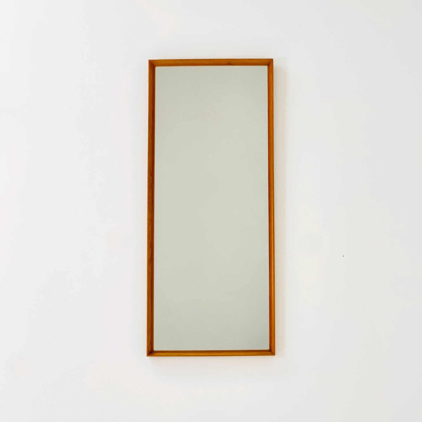 Oak Swedish mid-century Modern wall-mounted mirror 1960s