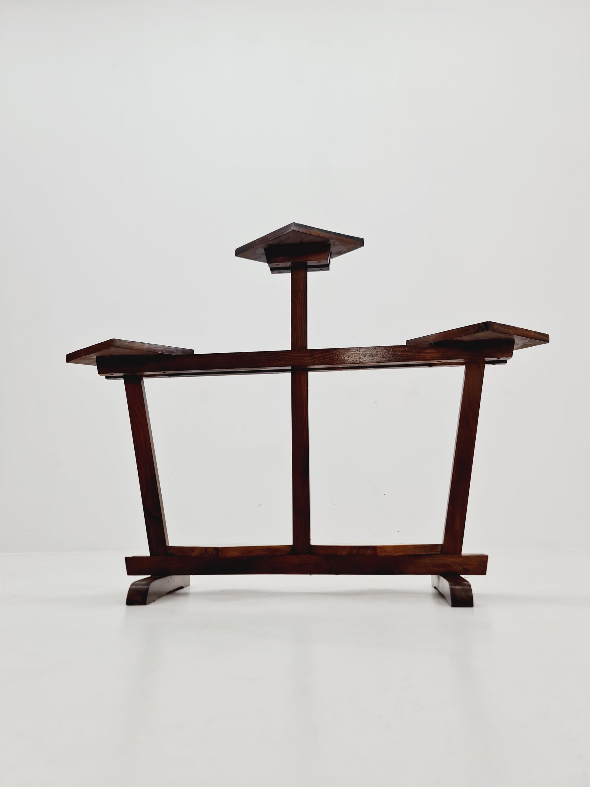 Big 1950s German Plant Stand, Colorful Vintage Mid-Century Minimalist Indoor Plant Stand Side Table Retro flower table