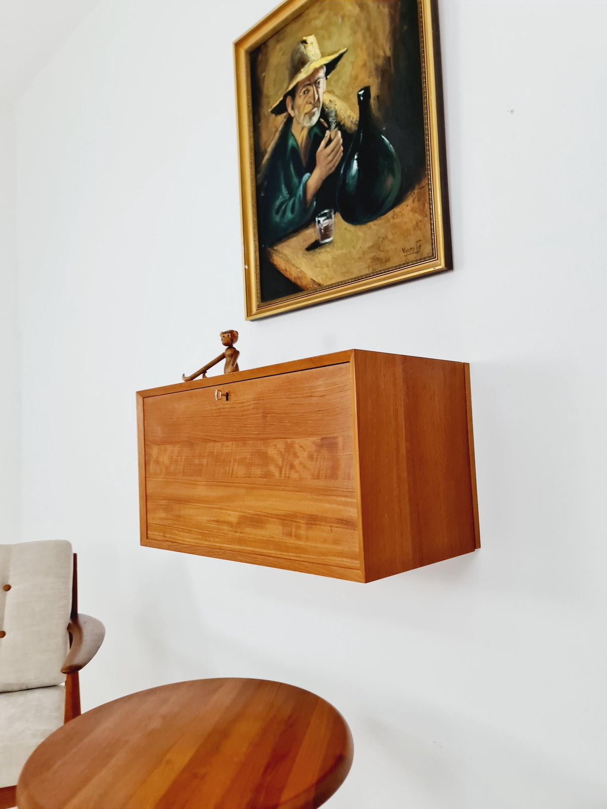 Mid century Single Danish Teak Wall Bar by Poul Cadovius for Cado, Denmark, 1960s