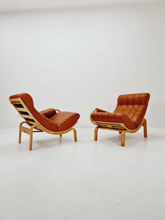 Mid-Century lounge chair by Ingmar Relling for Westnofa, Norway 1970s Set of 2