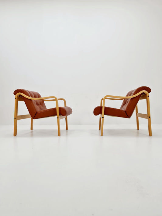 Mid-Century lounge chair by Ingmar Relling for Westnofa, Norway 1970s Set of 2