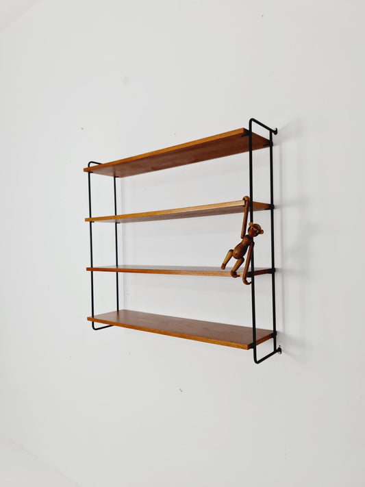 Vintage Omnia Hilker teak bookshelf, shelving system, Germany 1960s