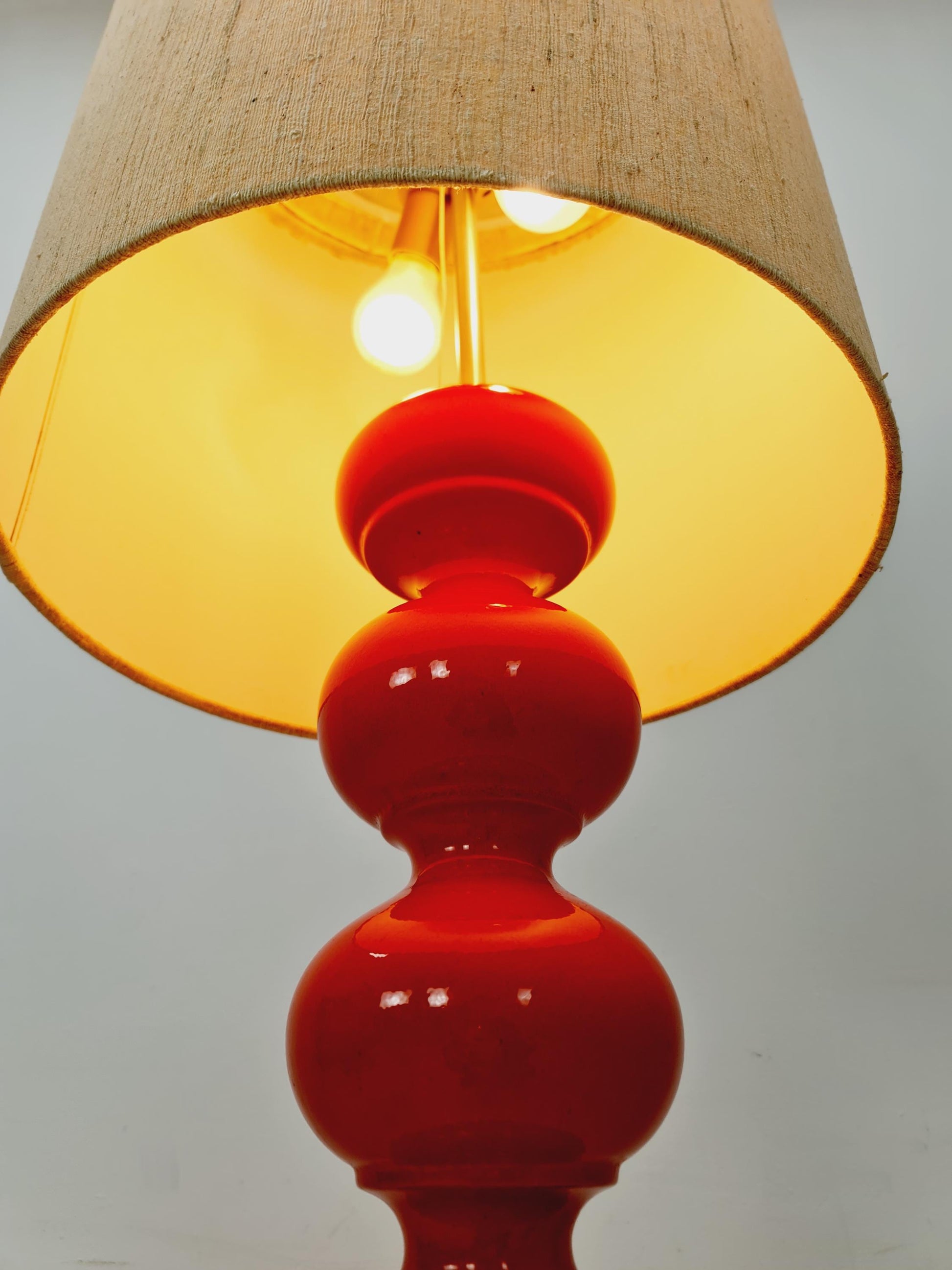 Rare Midcentury Ceramic German floor lamp by Kaiser Leuchten , 1960s