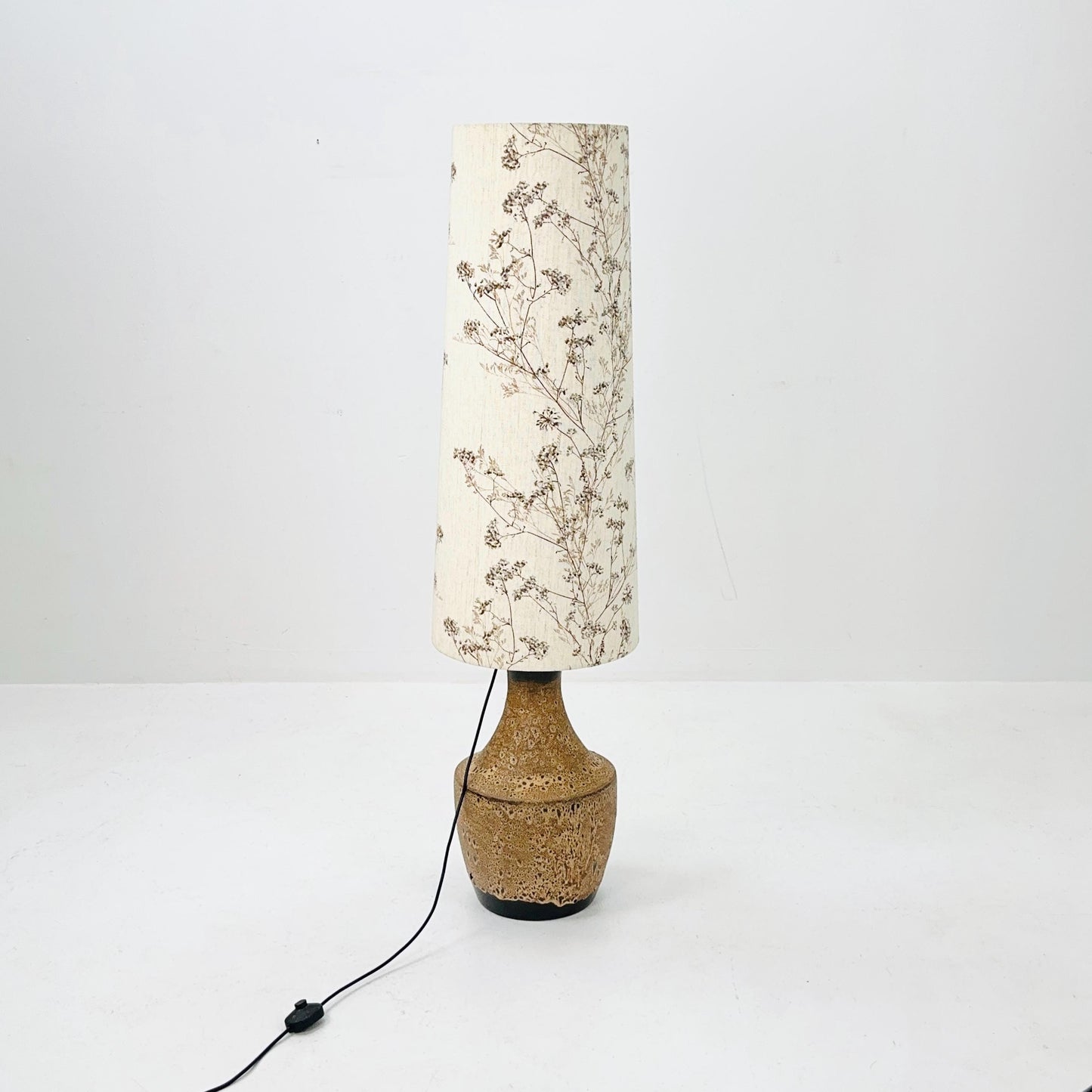 Mid century ceramic handmade floor lamp 1960s Germany