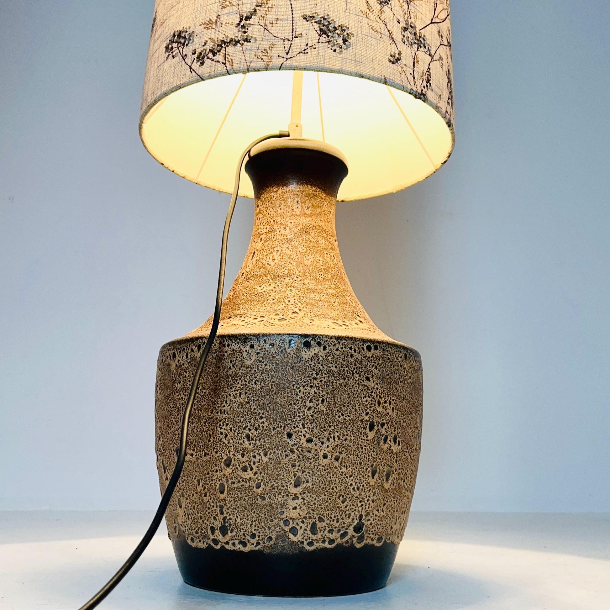 Mid century ceramic handmade floor lamp 1960s Germany