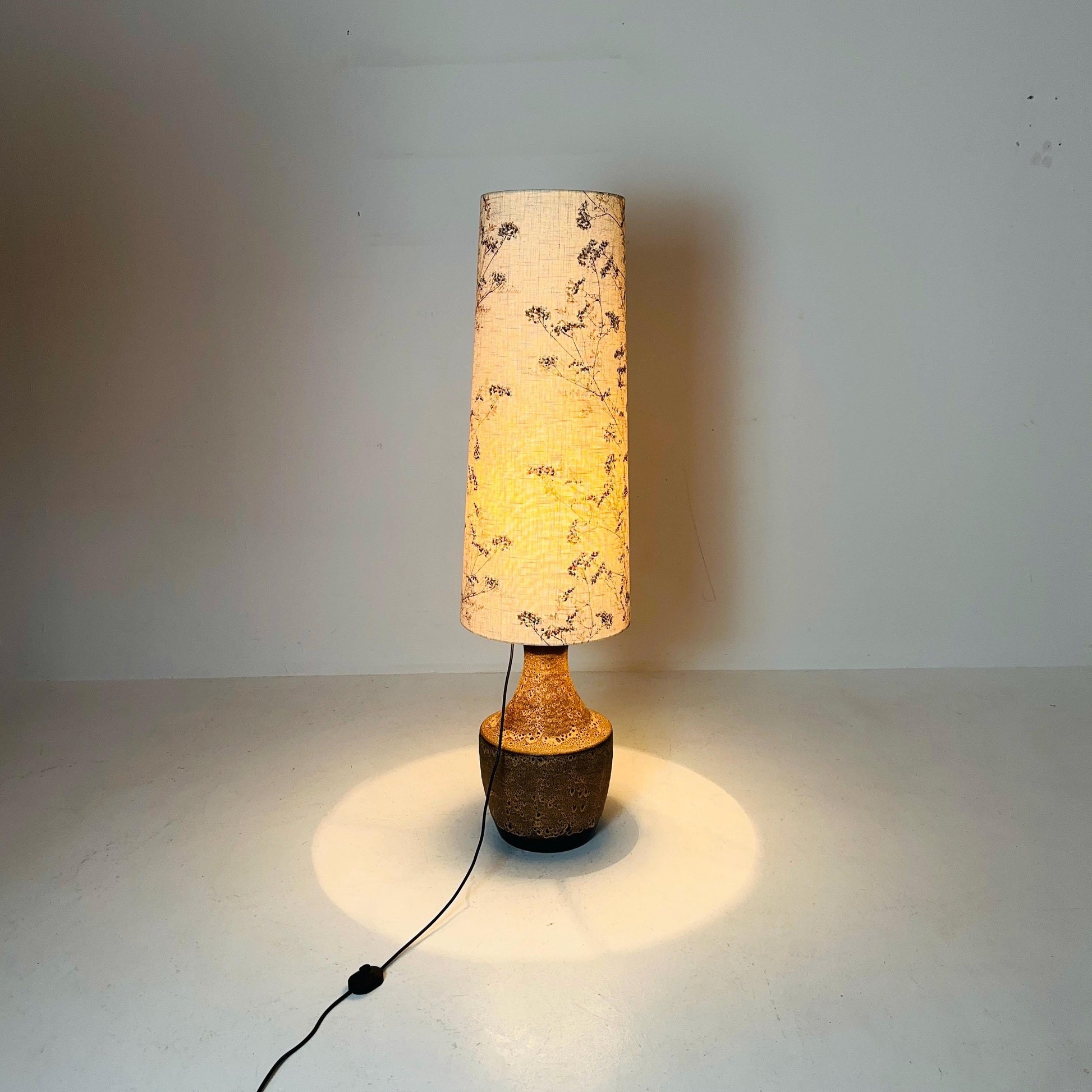 Mid century ceramic handmade floor lamp 1960s Germany