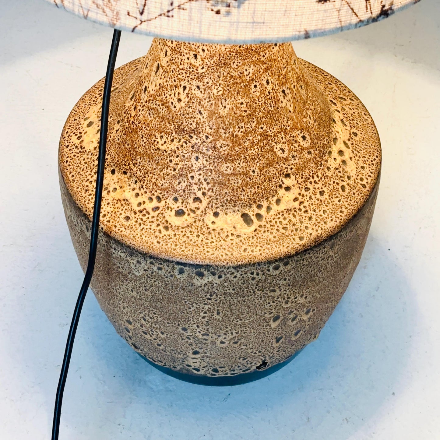 Mid century ceramic handmade floor lamp 1960s Germany