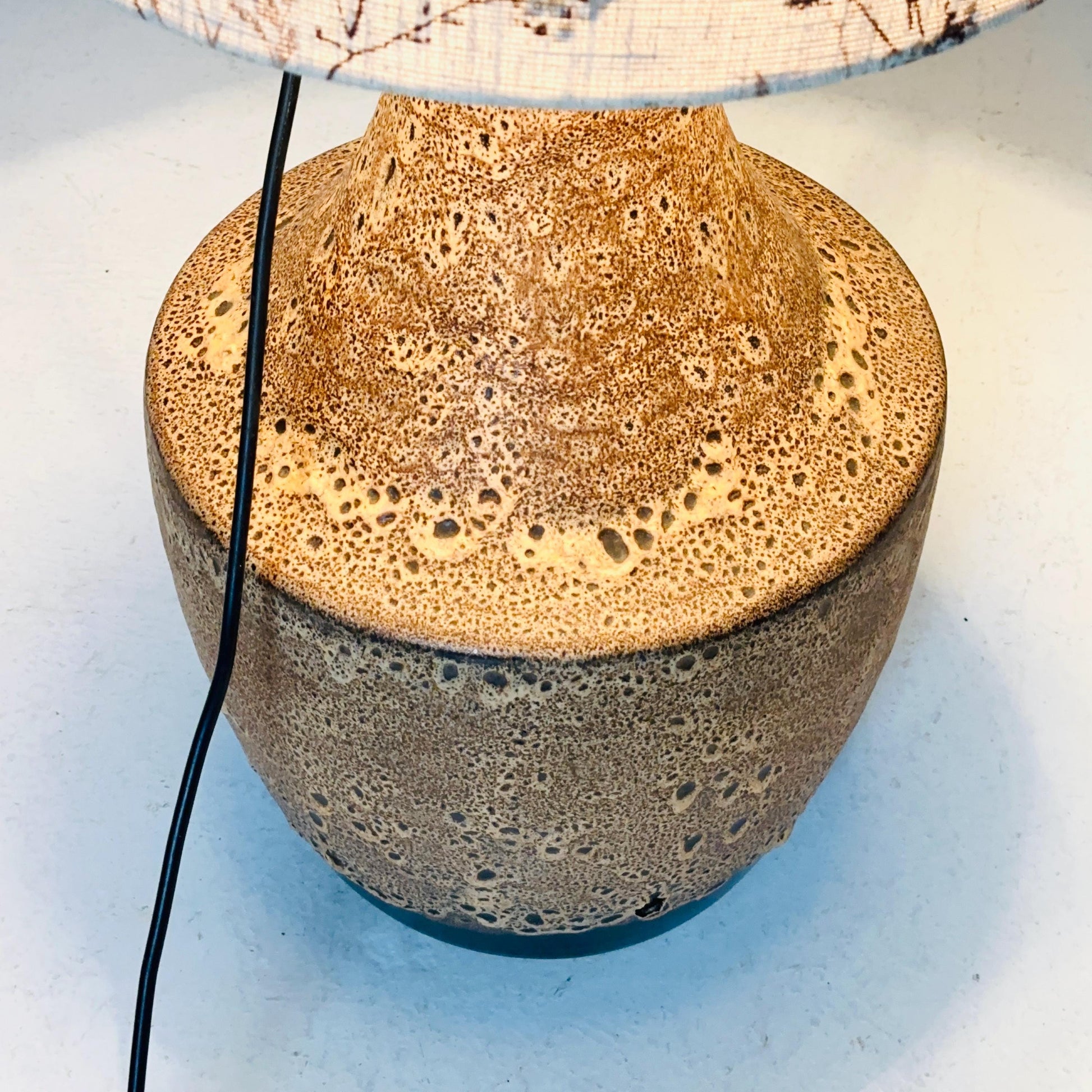 Mid century ceramic handmade floor lamp 1960s Germany