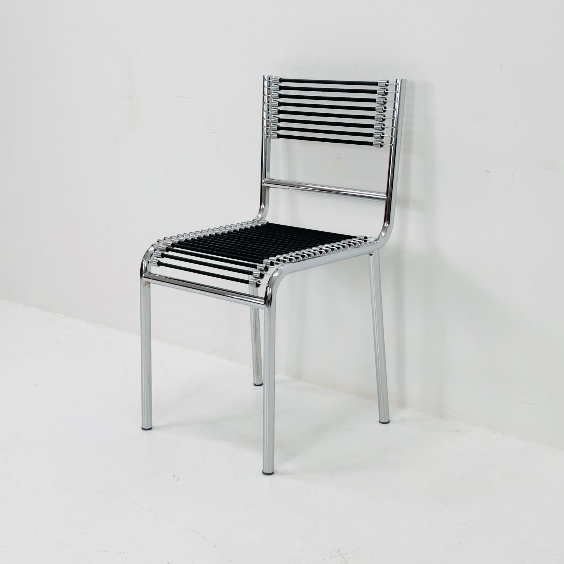 Mid century steel René Herbst 'Sandows' Side chair france 1970s
