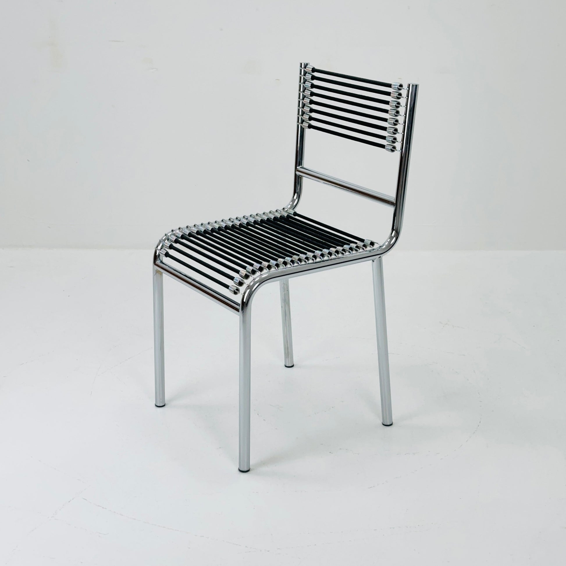Mid century steel René Herbst 'Sandows' Side chair france 1970s
