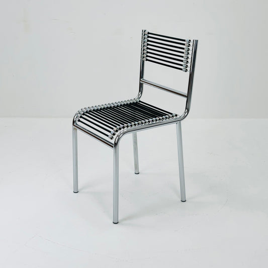 Mid century steel René Herbst 'Sandows' Side chair france 1970s