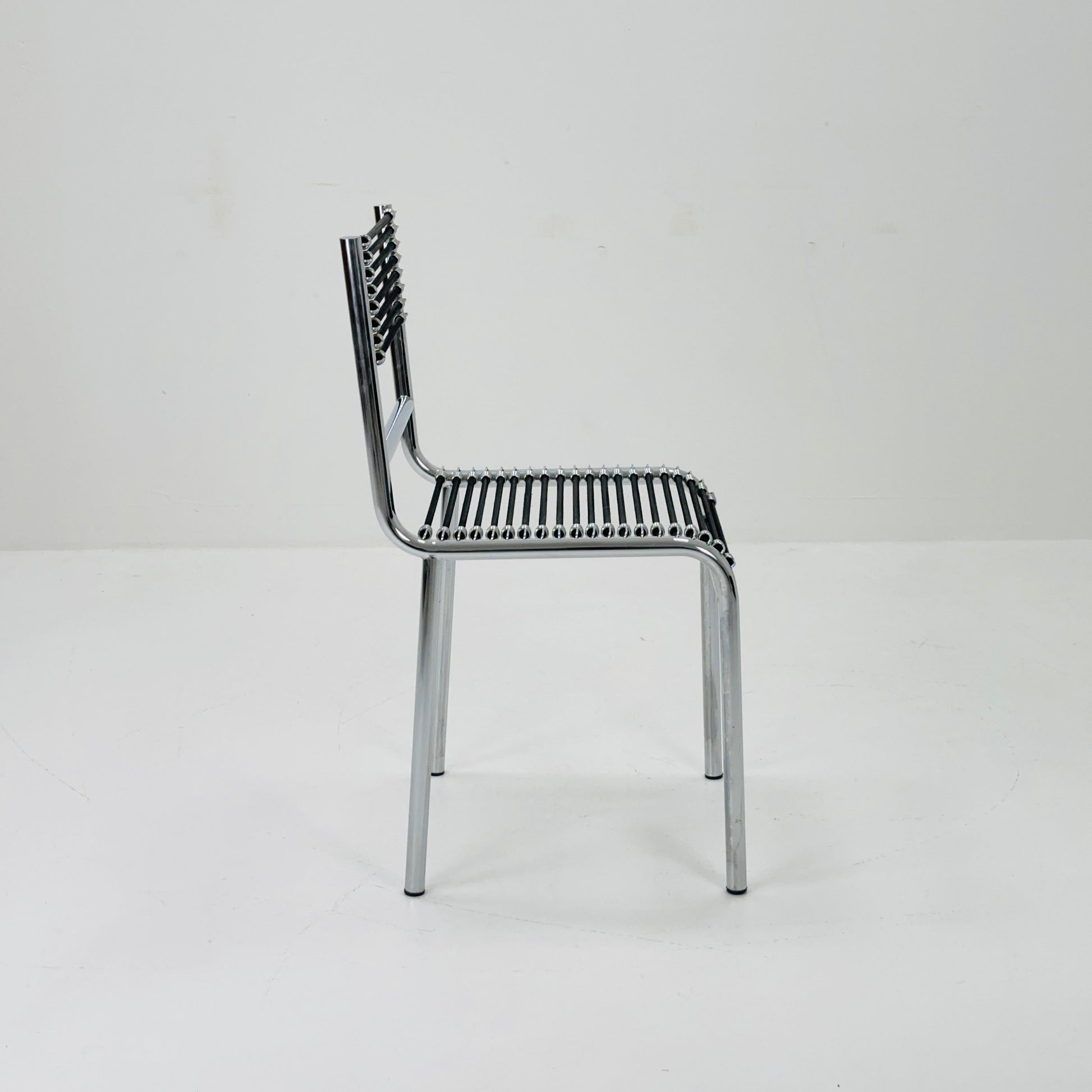 Mid century steel René Herbst 'Sandows' Side chair france 1970s