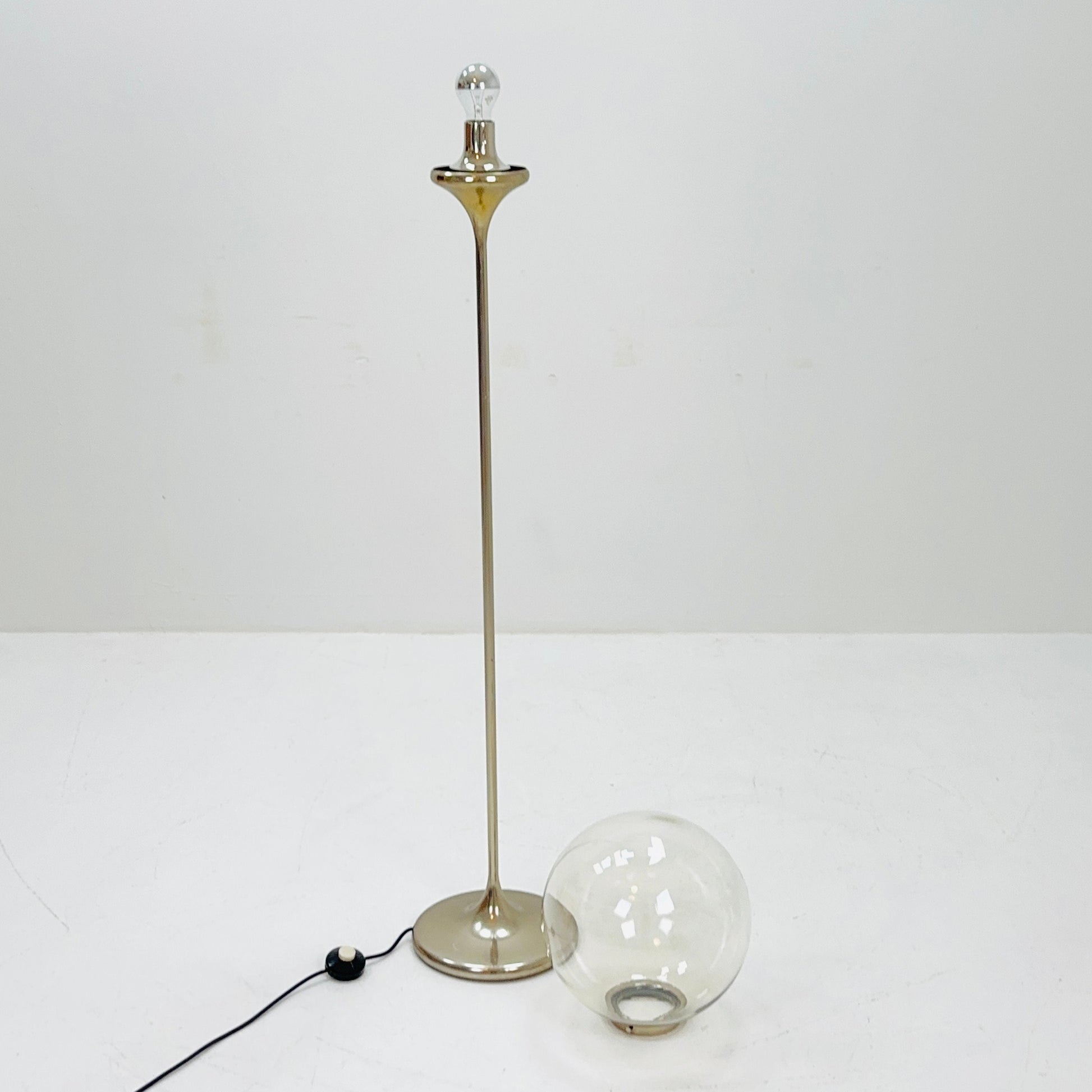 Mid century Floor lamp trumpet base by Doria Leuchten, Germany 1970s