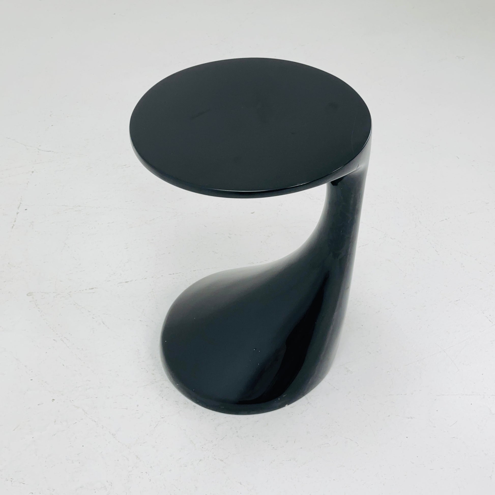 Space age black Zanotta side table / end table 1980s