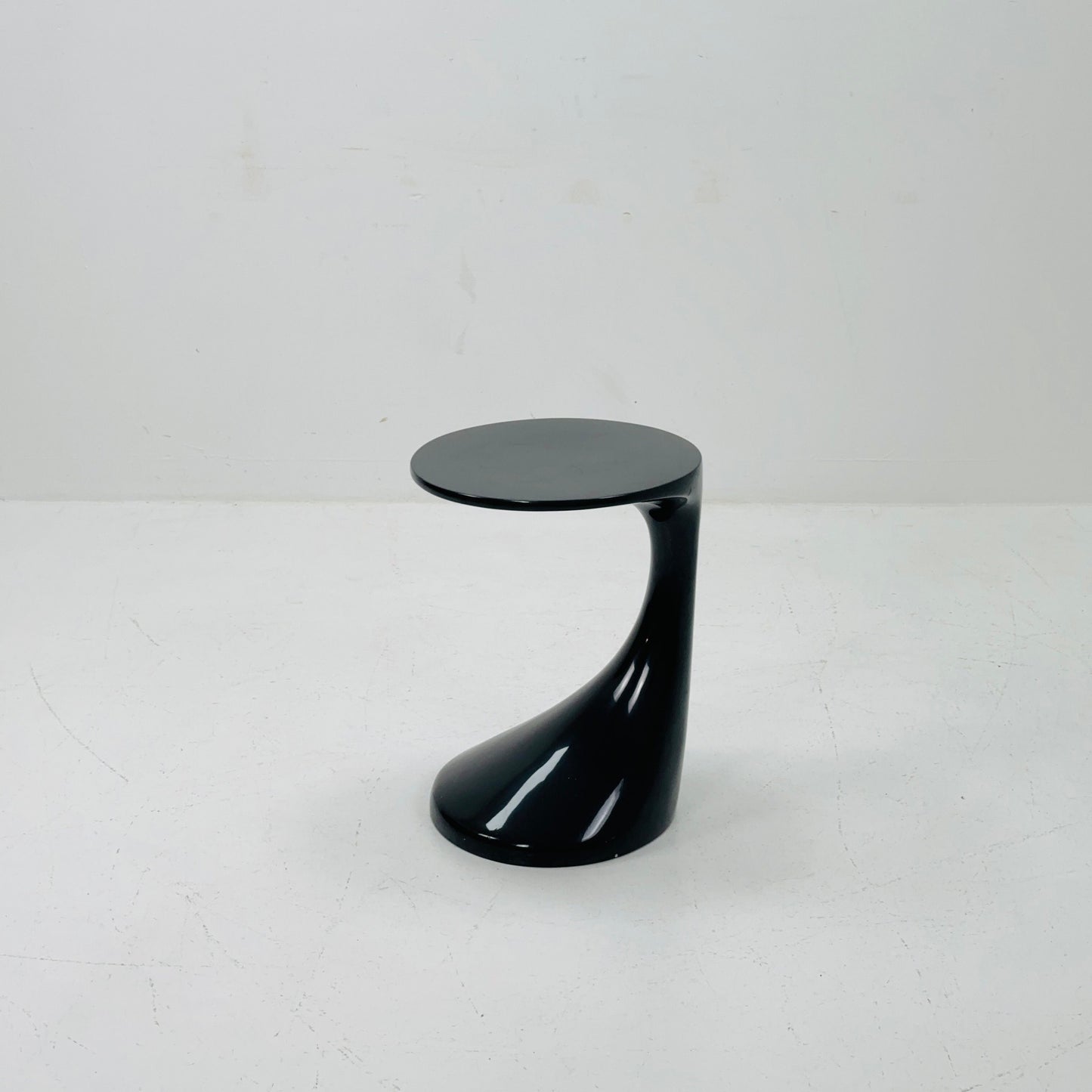 Space age black Zanotta side table / end table 1980s