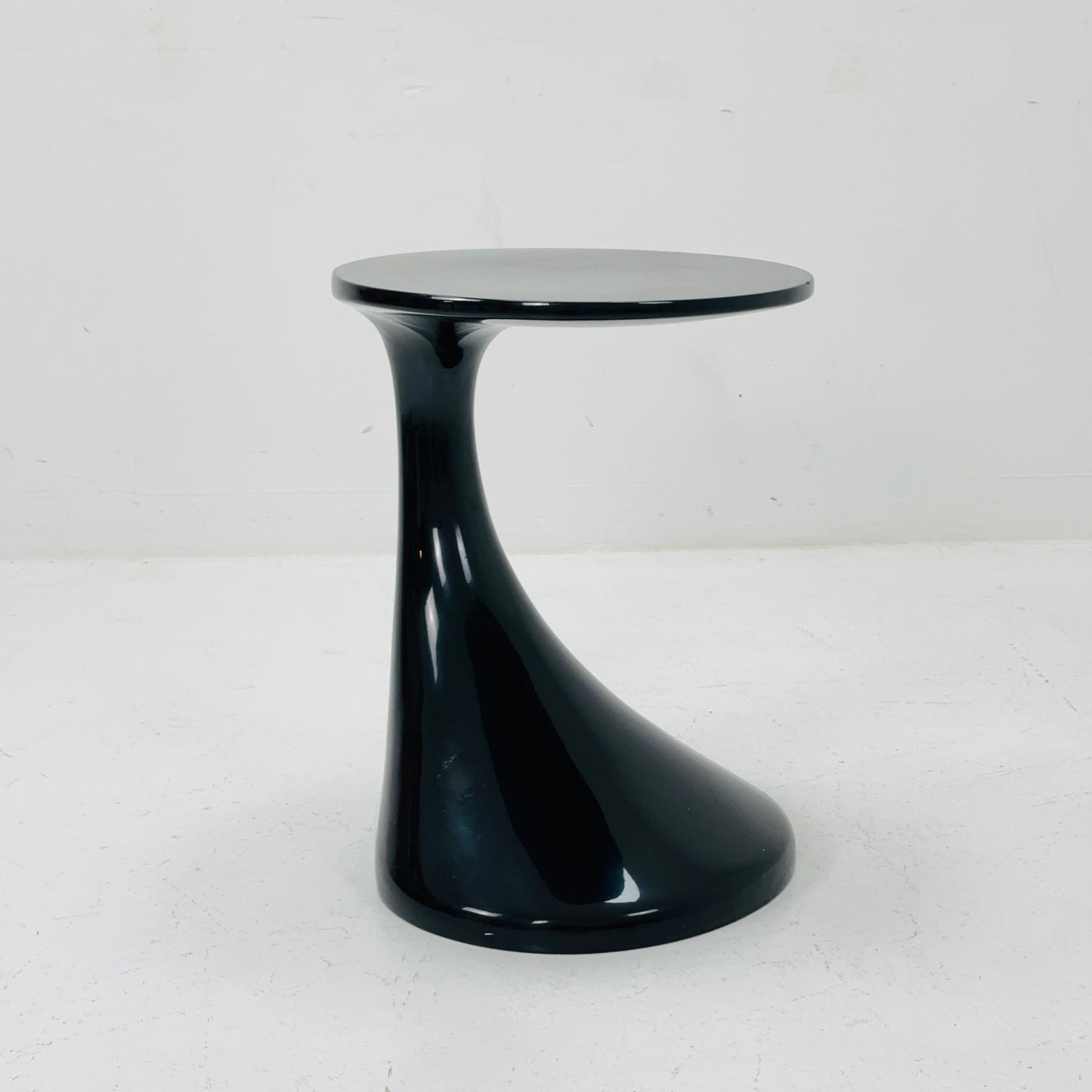 Space age black Zanotta side table / end table 1980s