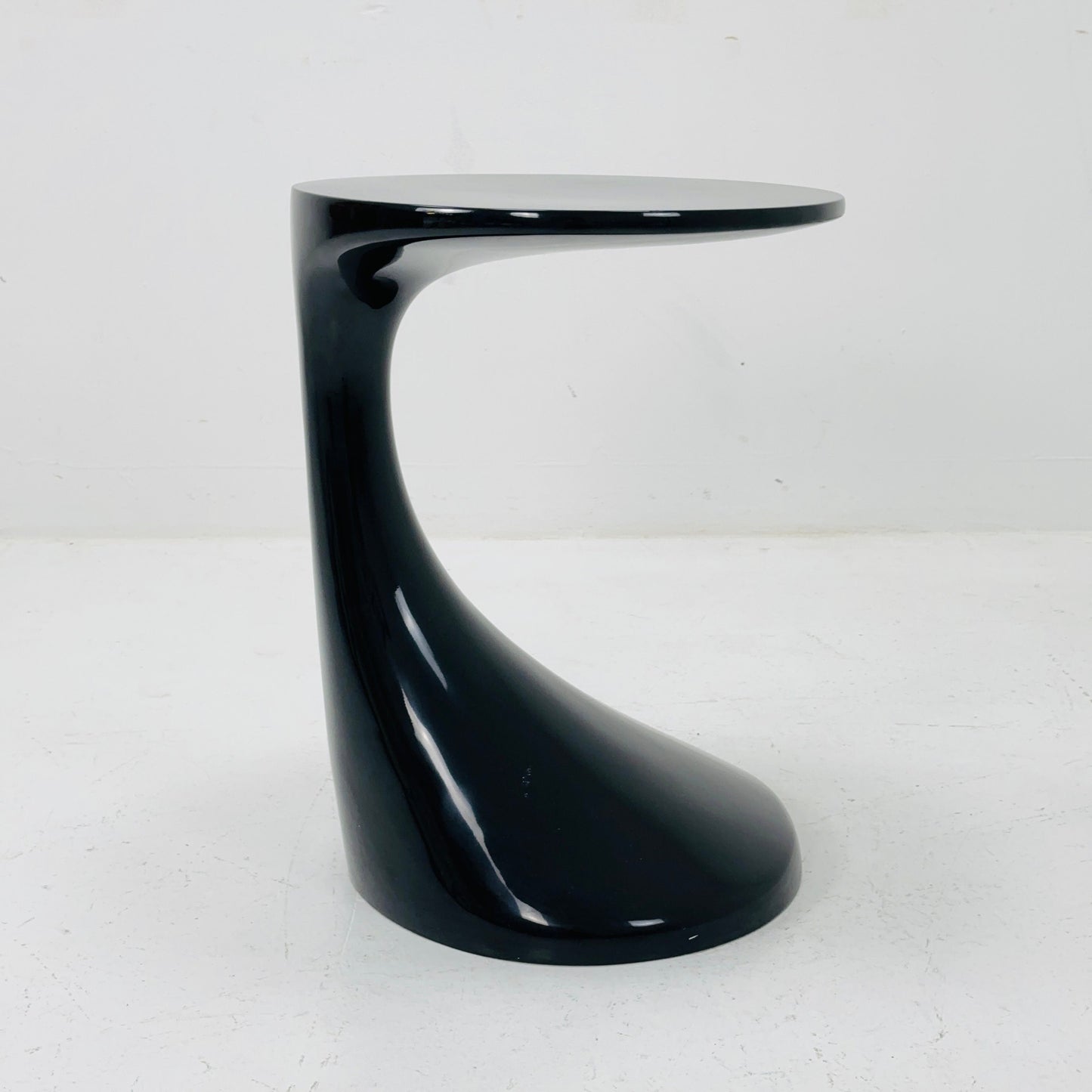 Space age black Zanotta side table / end table 1980s