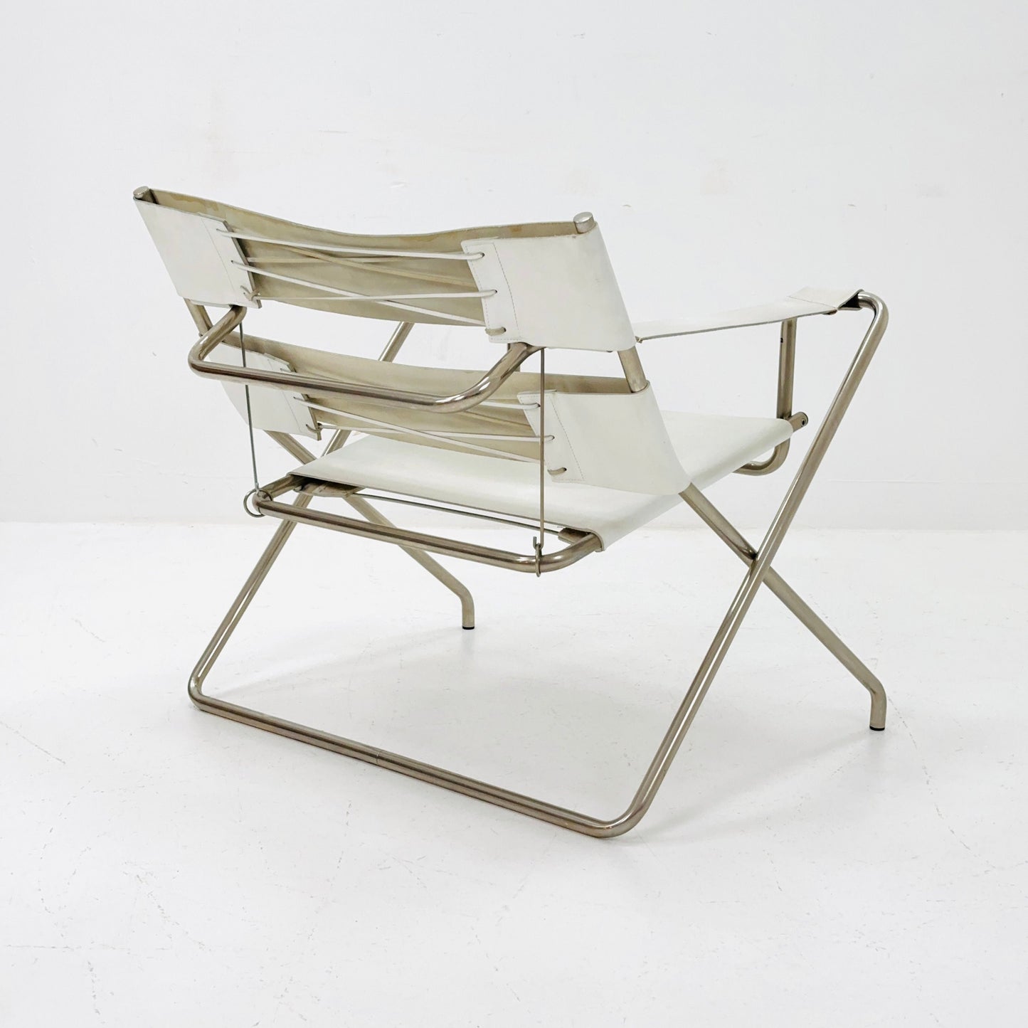 Mid century Folding Bauhaus D4 leather armchair by Marcel Breuer for Tecta, 1960s