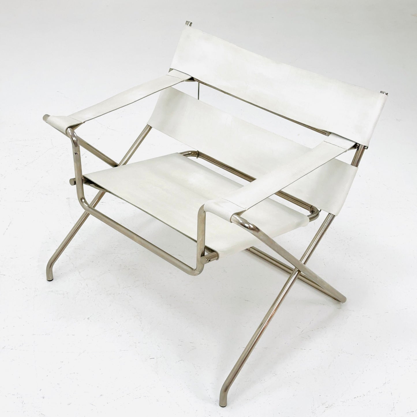 Mid century Folding Bauhaus D4 leather armchair by Marcel Breuer for Tecta, 1960s
